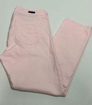 Kut from the Kloth Reese Ankle Straight Leg Mid Rise Pink Denim Jean