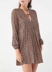 Auguste The Label Cisco Animal Print Babydoll Dress Size 2