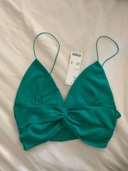 Green Crop Top