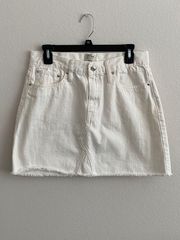 J. Crew Women's White Trademark Denim Mini Skirt