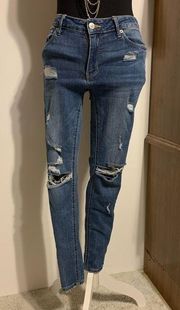 Just USA Distressed Denim Blue Jeans