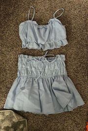 Denim Two Piece Set