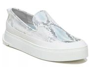 New Franco Sarto Debra Slip-On Sneaker Blue Gray White Snakeskin Women Size 7.5