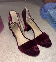 Velvet Maroon Heels