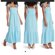 BB Dakota x Steve Madden Arianna Tiered Maxi Dress Light Blue medium