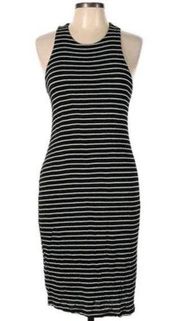 Final Touch Black and White Stripe Midi Dress