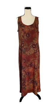 Vintage fashion, bug rich color, maxi dress. Size 16.