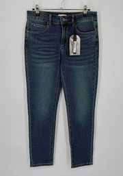 Kendall & Kylie Kontent NEW Mid Rise Crop Jeans Dark Wash Juniors' Sz 9/10 Blue