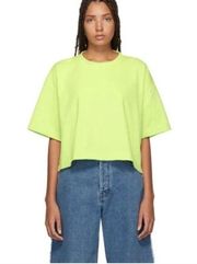 Acne Studios Cylea Embossed Logo Tee Lime Green Small