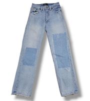 Abercrombie & Fitch Zoe Natural Rise Ankle Straight Jeans Size 24/00s 23x25 Blue Denim Pants 