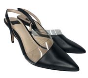 Black Lo-Kareena Slingback Heels - Size 8 / 38.5 - Women