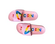 Tretorn Tragant Slide Sandal Pink Rainbow Size 6