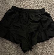 Black Flowy Shorts