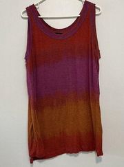 Vivienne Westwood Anglomania Purple Red Orange Tie Dye Tunic Tank Size XS