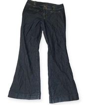 Vintage y2k dark denim flared jeans