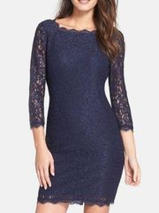 3/4 Sleeve Bodycon Lace Dress