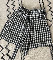 Boutique Gingham Paperbag Shorts