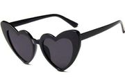 JUSLINK Heart Shaped Sunglasses for Women,Vintage Cat Eye Black New