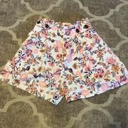 Who what wear paperbag floral shorts size 4