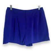 Jennifer Lopez Womens Shorts Size 8 Royal Blue Dressy New Without Tag Pleated