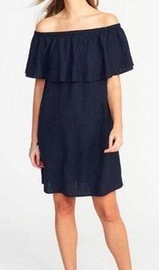 ✨HP✨Off shoulder Ruffle linen dress✨