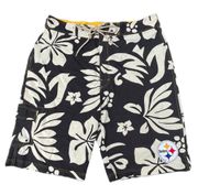 Pittsburgh Steelers Swim Trunks Floral Hawaiian Shorts