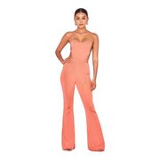 House of CB London Inna Peach Bandage Trousers/Pants Size XS NWT Wide Leg Women