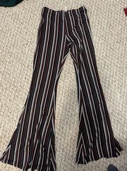 Bear Dance striped palazzo/flare pants M