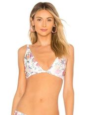 Tularosa Brogan Pastel Floral Bikini Top Small NWT