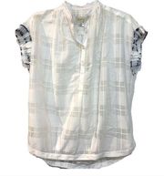 KOCH Limited Edition FERN Plaid Top in White