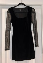 Black Sequin Short Dress