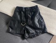 Leather High Waisted Shorts XS