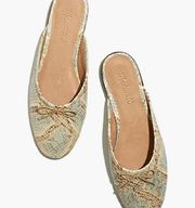 NEW Madewell The Adelle Ballet Mule in Snake Embossed Leather