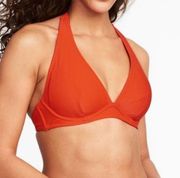 Old navy orange halter style bikini top size S