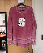 Distressed NC State Crew Neck