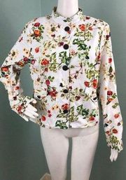 NWT Women's Disney Alice Looking Glass Colleen Atwood Floral Jacket Sz Medium