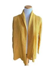 NWT Womens Jason Maxwell Open Front Chunky Knit Cardigan Sweater in Gold - Sz L