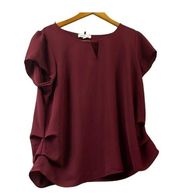 Love J 2XL burgundy blouse