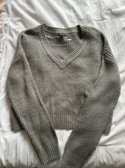 Gray Cropped Sweater