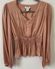 Blouse Top Shirt Medium Long Sleeve