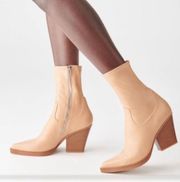 Dolce Vita Boyd Leather Booties in Tan Leather