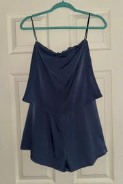 Strapless Blue Romper