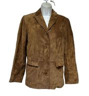 gap womens brown leather jacket Size XS