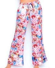 Victoria’s Secret Mary Katrantzou Satin Pink Floral Pajama Sleepwear pants sz S