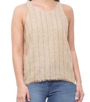 Anthropologie‎ "DREW" Linen Fringe Bottom Tank Top