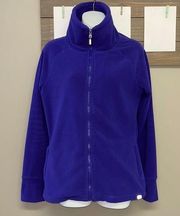 Calvin Klein Woman’s Performance Purple Zip-Up High Collar Fleece w/ Pockets-Med