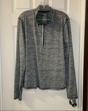 Danskin Now Grey 1/4 Zip Long Sleeve Semi-Fitted Jacket XXL