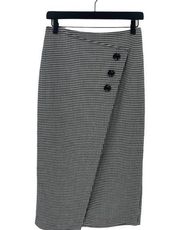 Vince Camuto Houndstooth Asymmetrical Skirt Size 0