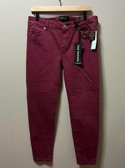 Liverpool Burgundy Adele Skinny Jeans size 12 Petite