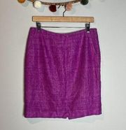 Trina Turk magenta tweed pencil skirt